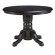Bowery Hill Round Pedestal Dining Table in Black