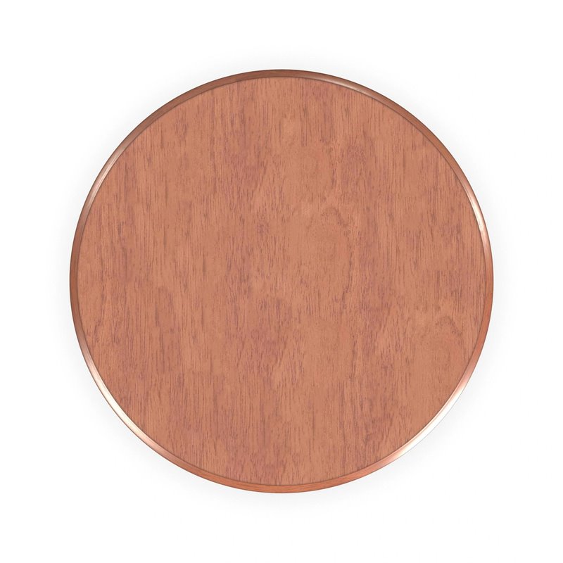 Bowery Hill Traditional Wood Brown Round Pedestal Dining Table