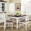 Bowery Hill Extendable Hard Wood Dining Table in White