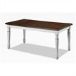 Bowery Hill Extendable Hard Wood Dining Table in White