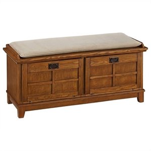 Bowery Hill Upholstered Bench in Cottage Oak