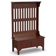 Bowery Hill Solid Hard Wood Hall Tree with Lift-Up Storage Seat in Cherry
