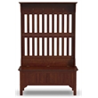 Bowery Hill Solid Hard Wood Hall Tree with Lift-Up Storage Seat in Cherry
