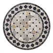 Bowery Hill Patio Bistro Table in Black and Gray