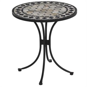 bowery hill patio bistro table in black and gray