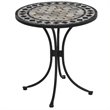 Bowery Hill Patio Bistro Table in Black and Gray