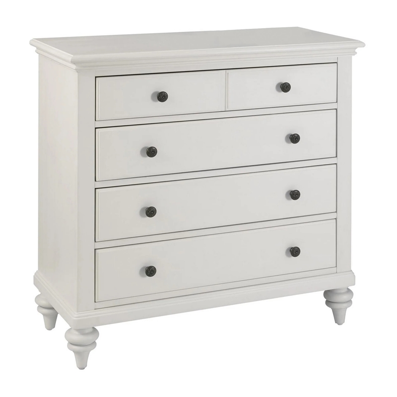 Bowery Hill Engineered Wood 4-Drawers Bedroom Chest in Off White