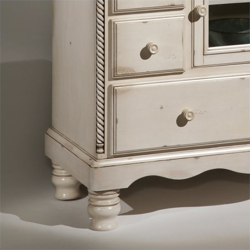 Bowery Hill 6 Drawer Media Chest In Antique White Bh 154938 Bowery Hill 6 Drawer Media Chest In Antique White