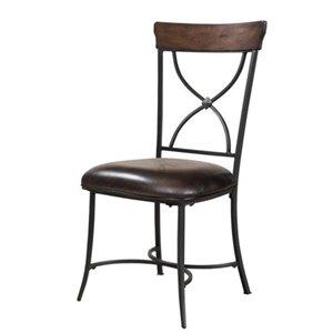 Bowery Hill X Back Dining Side Chair in Chestnut Brown (Set of 2)
