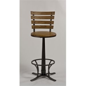 MER-1184 Swivel Bar Stool in Steel Gray
