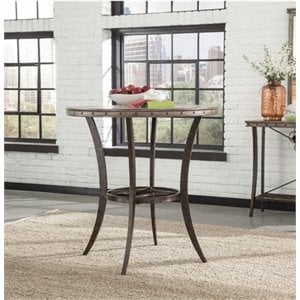 Bowery Hill 3 Piece Pub Set in Washed Gray