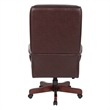 Bowery Hill Traditional Vinyl Executive Office Chair in Mahogany