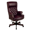 Bowery Hill Traditional Vinyl Executive Office Chair in Mahogany