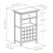 Bowery Hill 20-Bottle Transitional Solid Wood Wine Cabinet in Antique Walnut