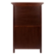 Bowery Hill 20-Bottle Transitional Solid Wood Wine Cabinet in Antique Walnut