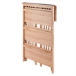 Bowery Hill 4-Tier Transitional Solid Wood Folding Bookcase in Natural