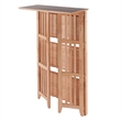 Bowery Hill 4-Tier Transitional Solid Wood Folding Bookcase in Natural