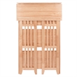 Bowery Hill 4-Tier Transitional Solid Wood Folding Bookcase in Natural