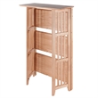 Bowery Hill 4-Tier Transitional Solid Wood Folding Bookcase in Natural