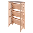 Bowery Hill 4-Tier Transitional Solid Wood Folding Bookcase in Natural