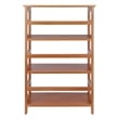 Bowery Hill 3-Tier Transitional Solid Wood Bookshelf in Honey Brown