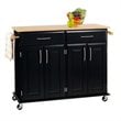 Bowery Hill Kitchen Cart in Black