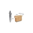Bowery Hill 2-Drawer Wood Kitchen Cart with Breakfast Bar in Natural