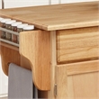 Bowery Hill 2-Drawer and 4-Shelf Wood Kitchen Cart in Natural