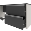 Bowery Hill Modern Wood U-Shaped Home Office Set in Slate Gray