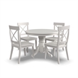 Bowery Hill 5 Piece Round Dining Set in Antique White