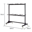 Bowery Hill Traditional Steel Metal Two-Tier Folding Chair Cart in Black