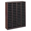 Bowery Hill Wood 60 Compartments Mail Organizer in Mahogany