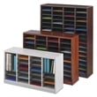 Bowery Hill Wood 60 Compartments Mail Organizer in Mahogany