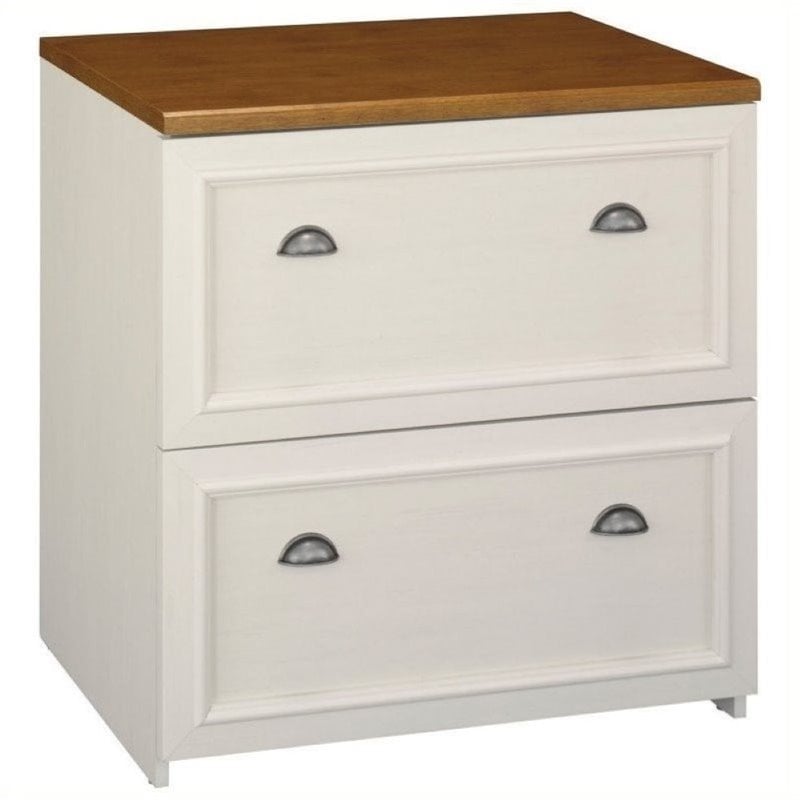 Bowery Hill 2 Drawer Lateral File Cabinet in Antique White