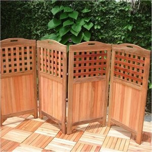 bowery hill outdoor and indoor hardwood privacy screen