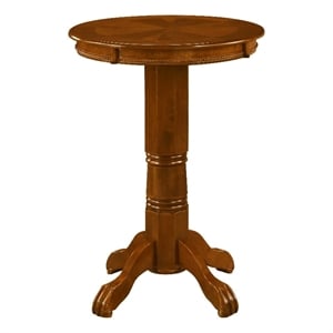 Bowery Hill Traditional Hardwood & Veneers Pedestal Pub Table in Cherry