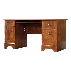 Bowery Hill Transitional Wood Computer Desk in Brushed Maple