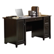 Bowery Hill Engineered Wood 2-Drawers Computer Desk in Estate Black