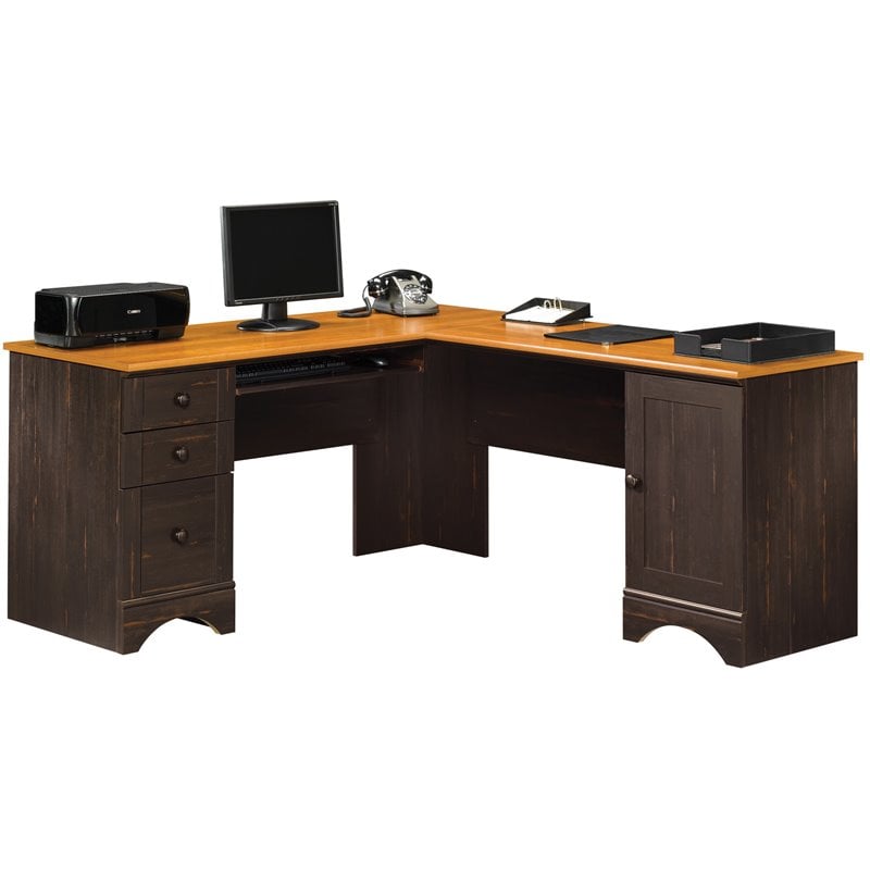 Bowery Hill Corner Computer Desk In Antiqued Paint 705641503421 Ebay