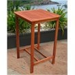 Bowery Hill Square Patio Pub Wood Table in Brown