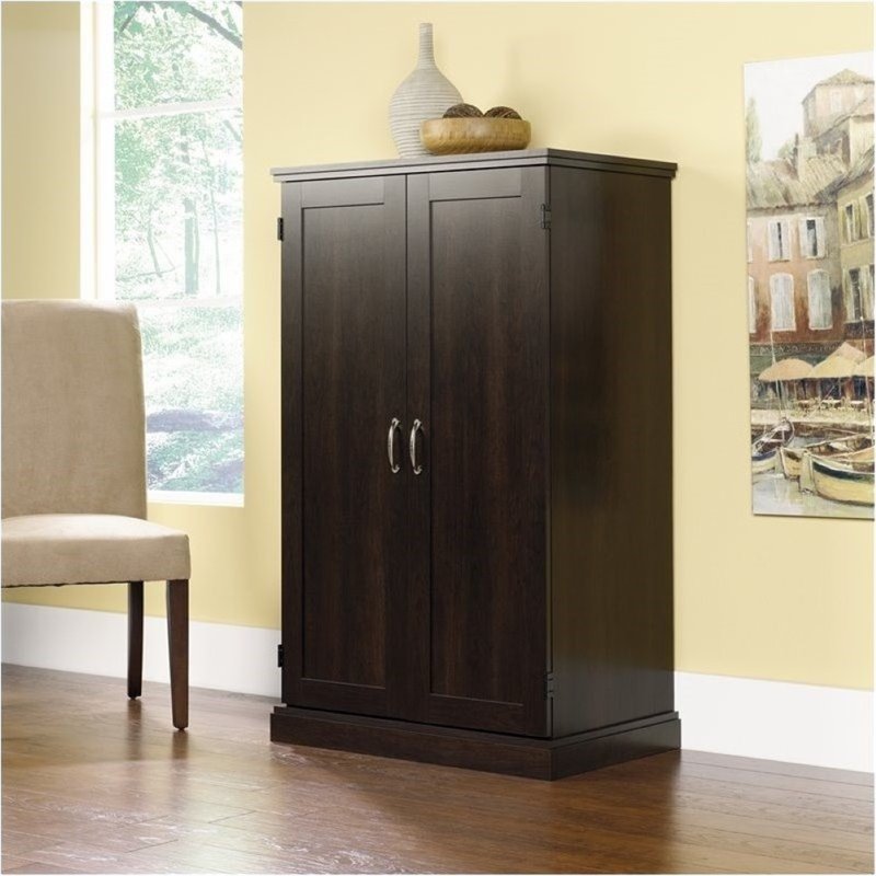 Bowery Hill Wooden Computer Armoire in Cinnamon Cherry BH385893
