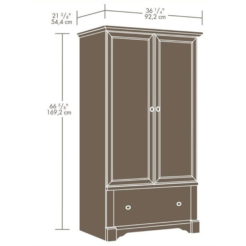 Bowery Hill Wardrobe Armoire in Cherry