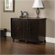 Bowery Hill Engineered Wood Craft and Mobile Sewing Cart in Cinnamon Cherry