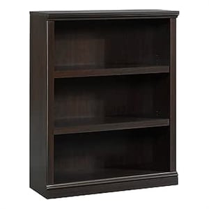 Bowery Hill 3 Shelves Modern Wood Bookcase in Jamocha Wood Black