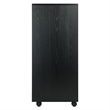 Bowery Hill 7-Drawer Modern Composite Wood Storage Cabinet in Black