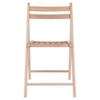 Bowery Hill Transitional Solid Wood Folding Chair Set in Natural (Set of 4)