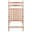 Bowery Hill Transitional Solid Wood Folding Chair Set in Natural (Set of 4)