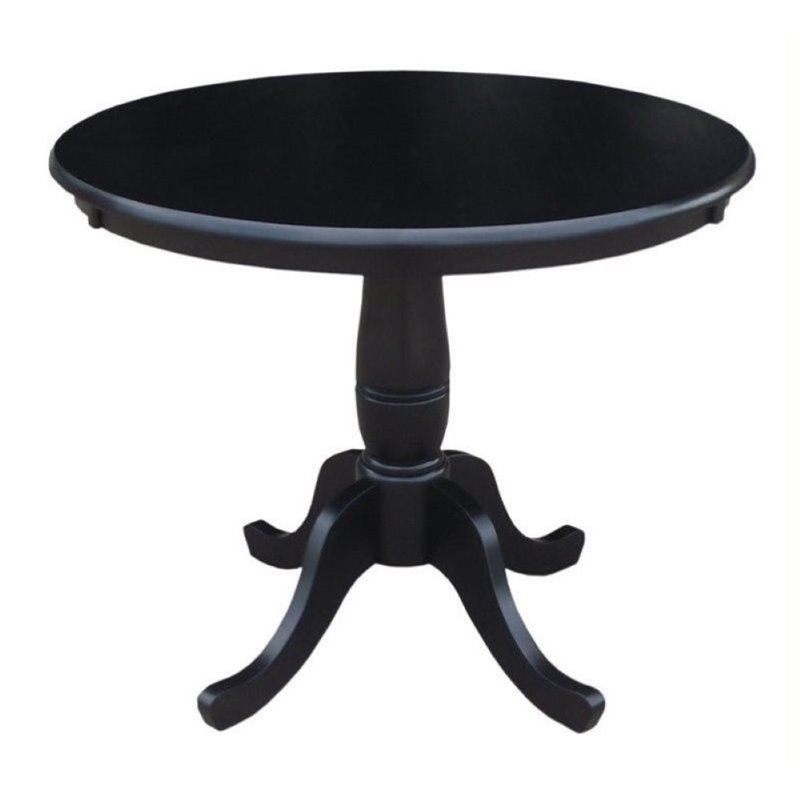 Bowery Hill Round Dining Table in Black
