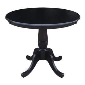 Bowery Hill Round Dining Table in Black