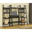 Bowery Hill 4 Shelf Ladder Bookcase in Black (Set of 2)